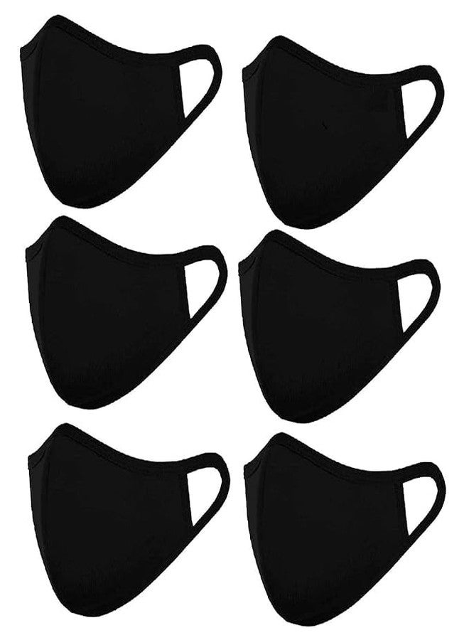 GR DESIGN Hosiery Black Cotton Mask, Breathable Reusable and Washable Face Masks For Men and Women (pack of 3) - Image 4