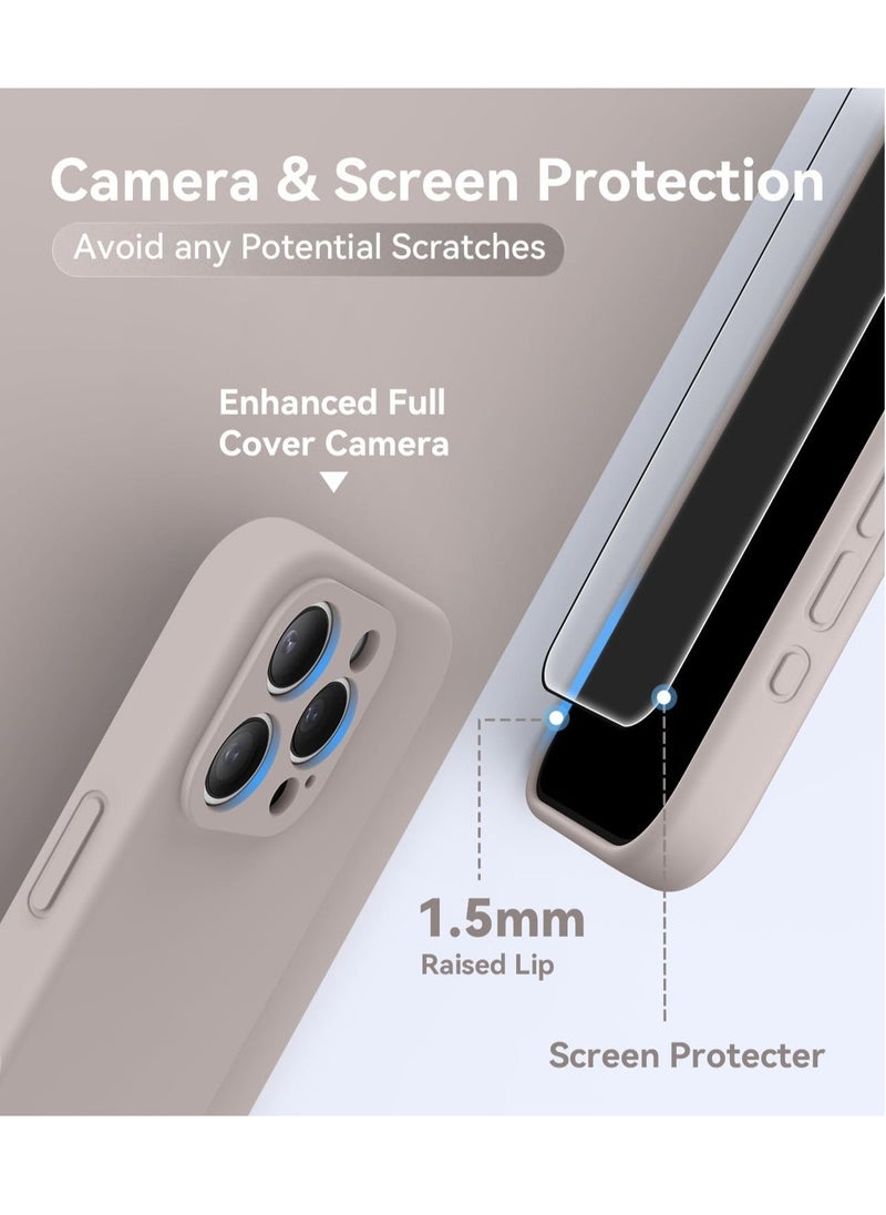 Titanium Silicone Case for iPhone 16 Pro Max – MagSafe Compatible, Camera Protection, Anti-Scratch Microfiber Lining, Includes 2 Screen Protectors - Image 4