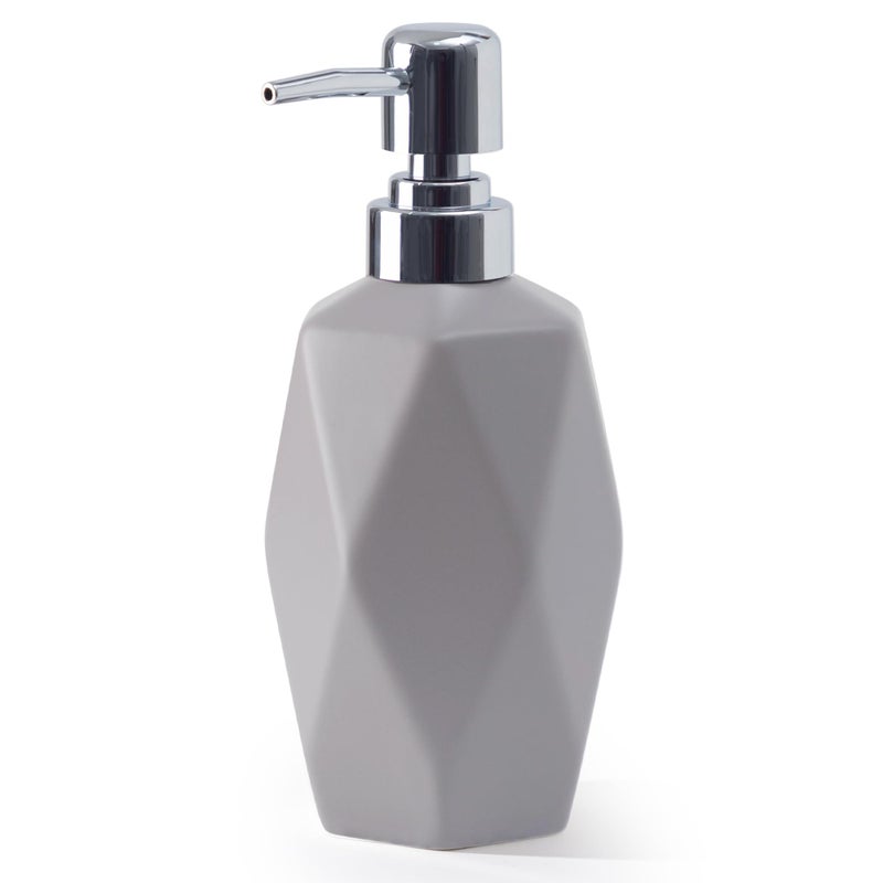 Soap Dispenser 135oz Ceramic Soap Dispenser Bathroom for Kitchen Bathroom Light Grey