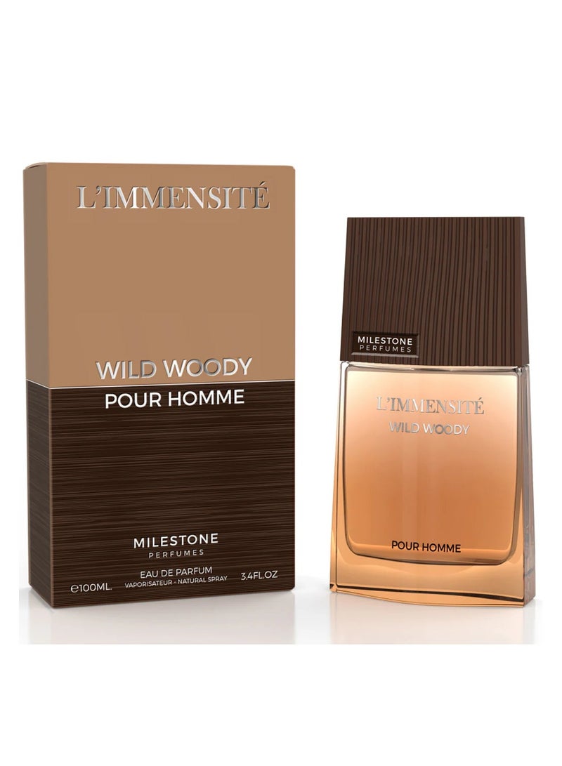 Milestone L'Immensite Wild Woody Eau De Parfum For Men - 100 ML - Image 1