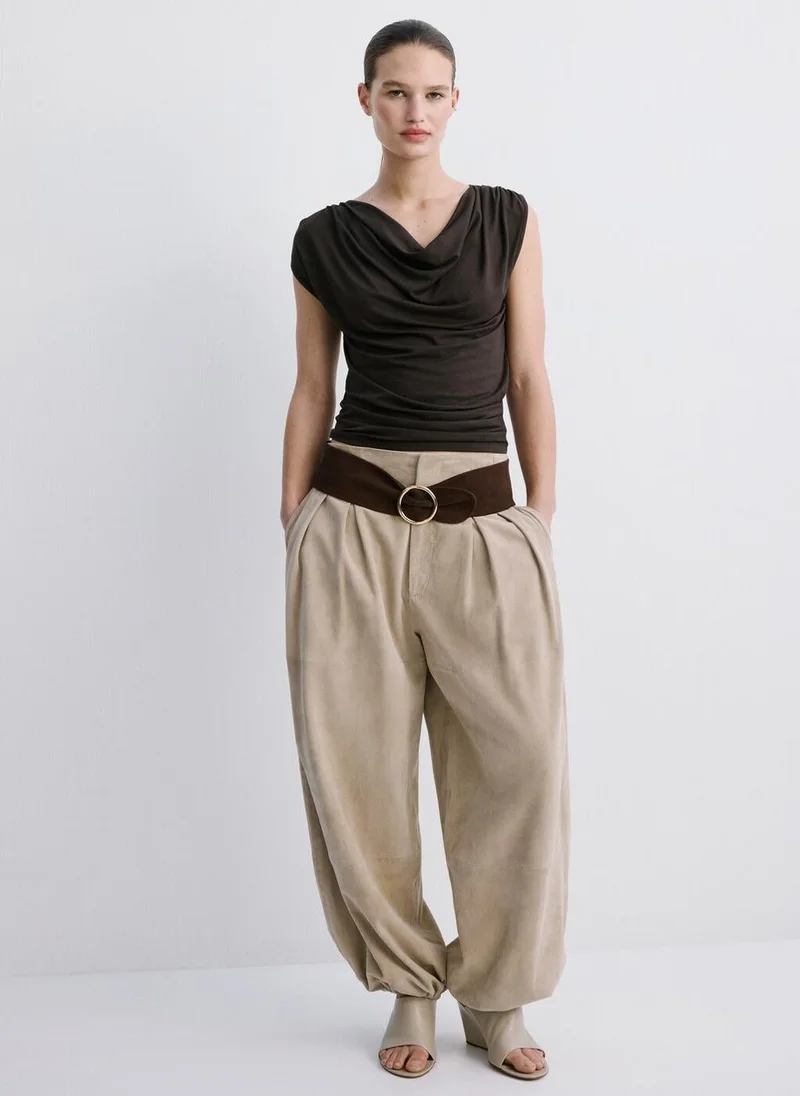 MANGO  Draped fitted t-shirt for Women | Best Price UAE