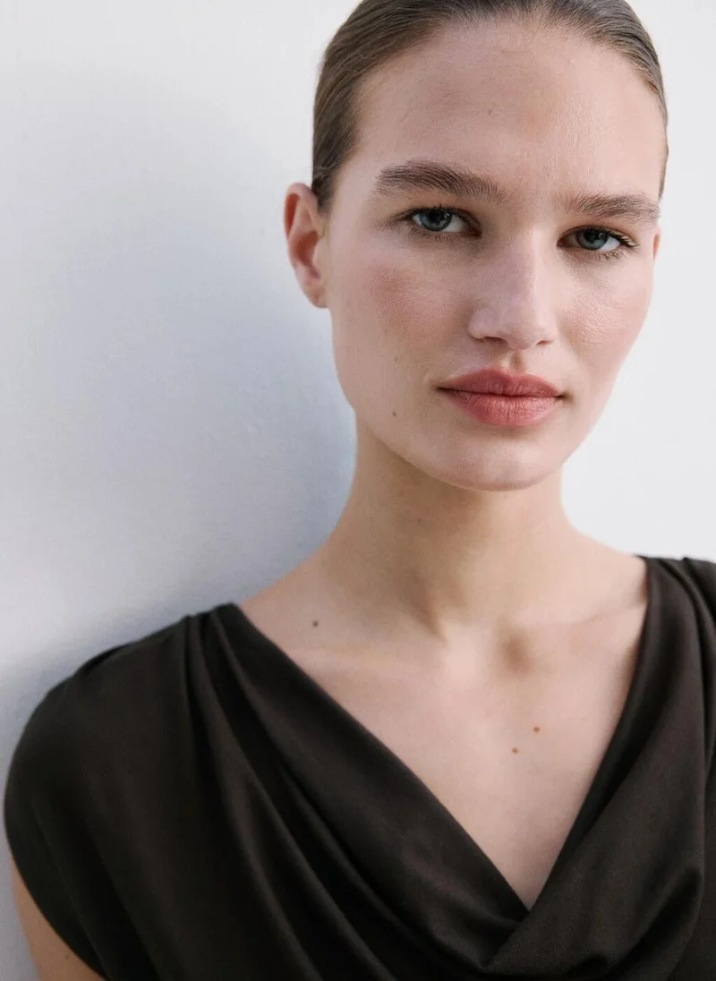 MANGO  Draped fitted t-shirt for Women | Best Price UAE