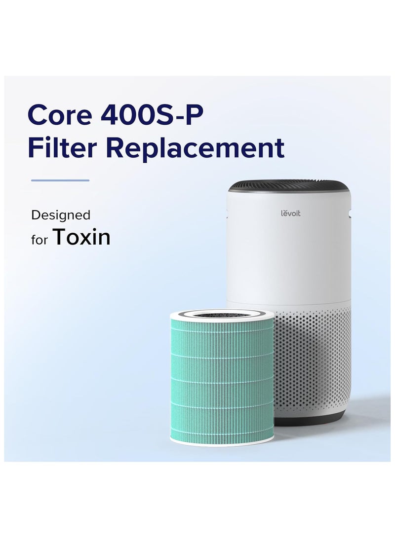 LEVOIT Core 400S Toxin Absorber Carbon Replacement Filter 400S Replacement Filter - Toxin Absorber Green - Image 3