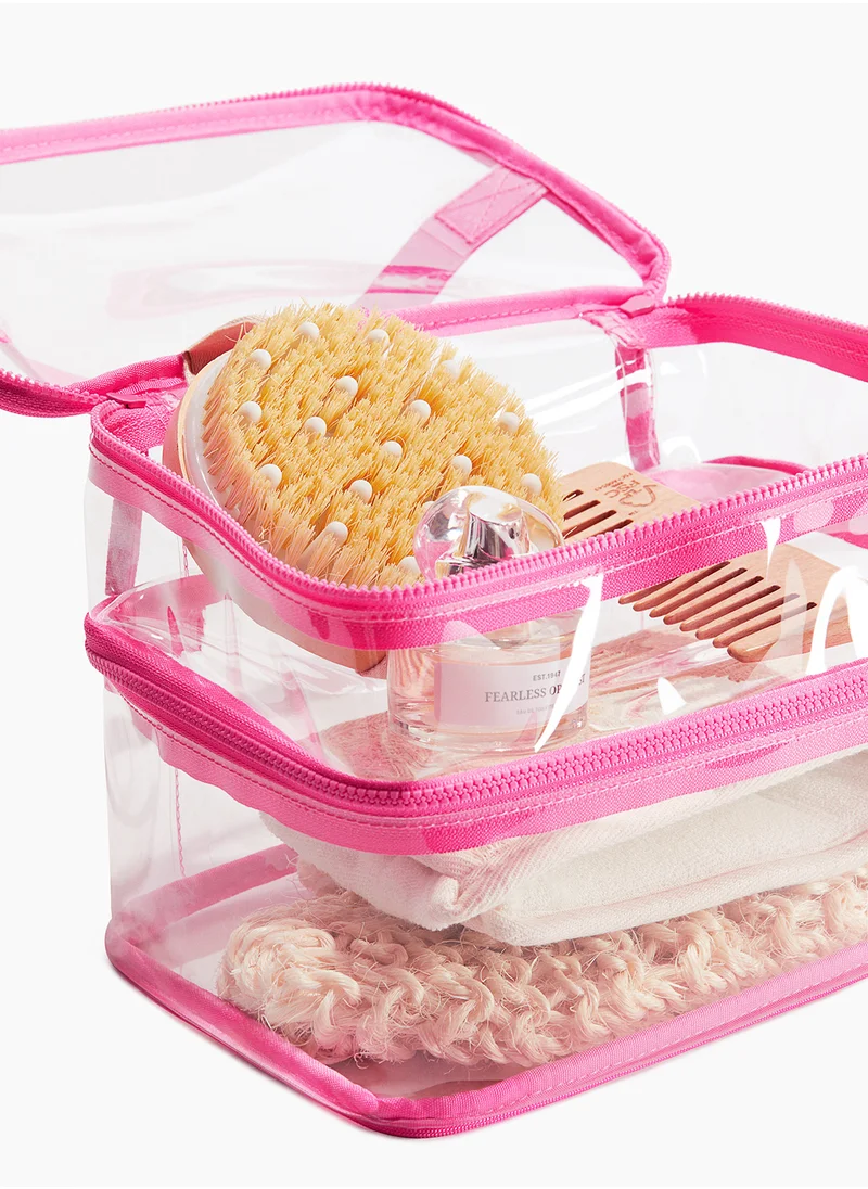 H&M Transparent Two-Tiered Wash Bag