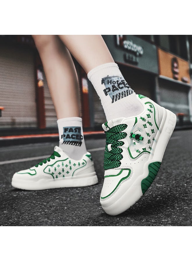 Violentbear Men's Summer Breathable Casual Board Shoes Trendy High-value All-match Low-top Popcorn Stepping-on Feeling Women's Shoes - Image 2