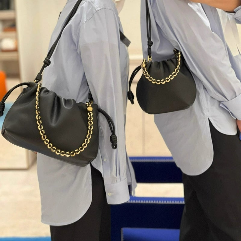 High Quality France Purchasing Luojia High Version Geometric Bag Large Capacity Leather Pillow Bag Cloud Bag - Image 3