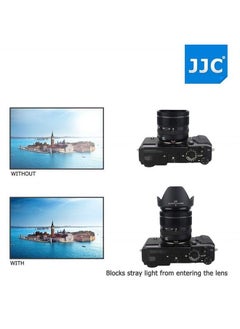 Bayonet Reversible Lens Hood Shade for Fujifilm Fujinon XF 14mm F2.8 & 18-55mm F2.8-4 Lens Replace Fuji 14/18-55 on Camera XT30 XT20 XT10 XT4 XT3 XT2 XT1 XPro3 XPro2 XPro1 XE3 XE2S XT200 XT100 XA7 XA5