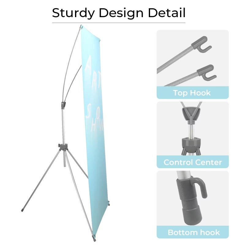 YDisplay X Banner Stand Adjustable Fit Banner Size from 23"X63" to 32"X78" Portable Oxford Bag for Trade Show Exhibition Market,1 Pack - Image 4
