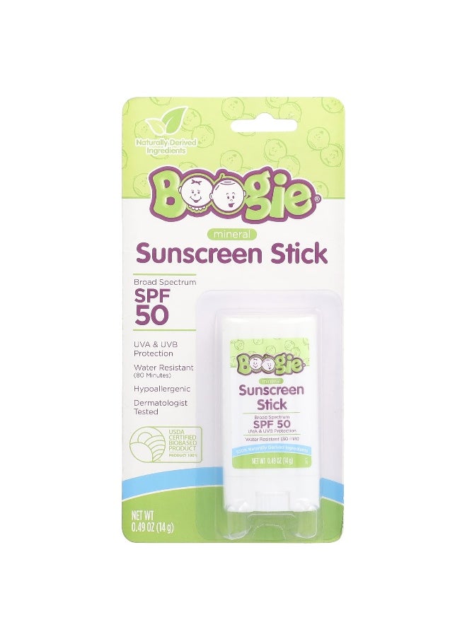 Boogie Wipes Boogie Wipes, Mineral Sunscreen Stick, SPF 50, 0.49 oz (14 g)  - Image 2
