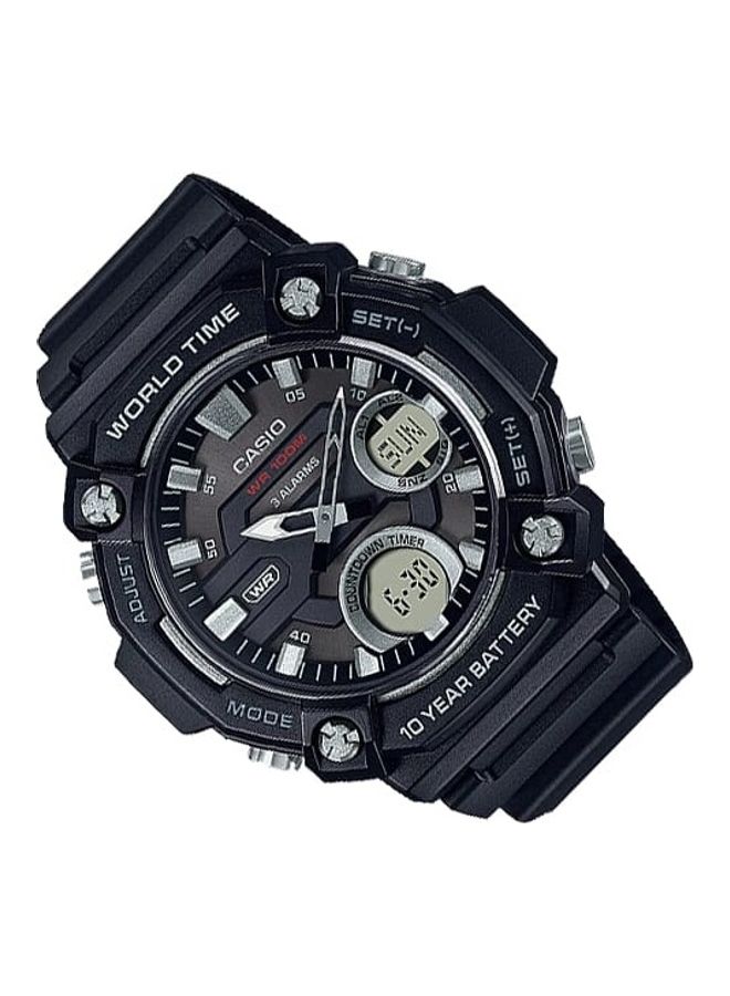 CASIO Men Digital Analog Black Dial Resin Band Watch AEQ-120W-1AVDF - Image 2