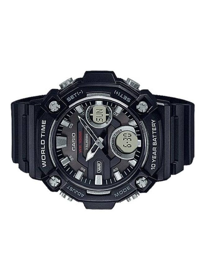 CASIO Men Digital Analog Black Dial Resin Band Watch AEQ-120W-1AVDF - Image 3