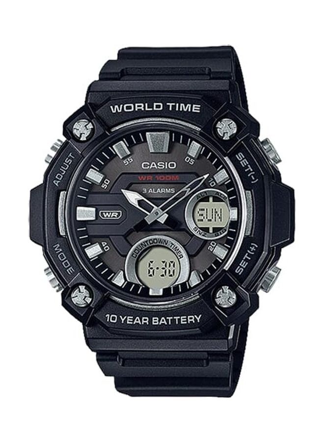 CASIO Men Digital Analog Black Dial Resin Band Watch AEQ-120W-1AVDF - Image 1