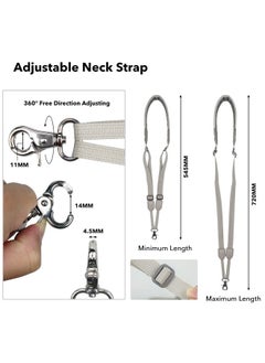 SYMIK Remote Controller Lanyard For Dji Fpv/Avata/2, Phantom 4/3, Inspire Fpv Remote Controller 3/2, Bracket, Adjustable Neck Strap/Shoulder Strap W/Comfortable Eva Padding; Adjusts From 21'' To 28''  - Image 5