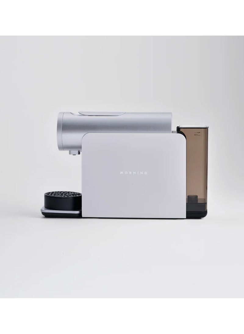 MORNING - Capsule Coffee Machine, Built-in recipes, Adjustable - brew temperature, pressure profiles and the water-to-coffee ratio, Compatible with Nespresso® Original Line Capsules - White - Image 1