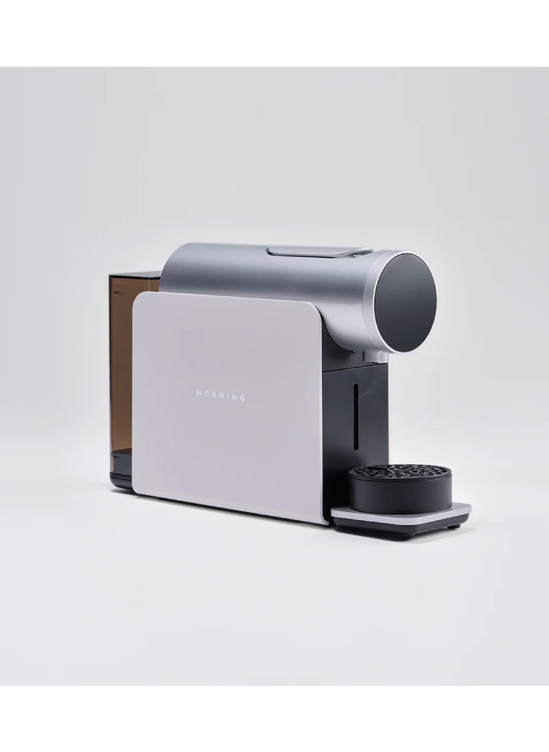 MORNING - Capsule Coffee Machine, Built-in recipes, Adjustable - brew temperature, pressure profiles and the water-to-coffee ratio, Compatible with Nespresso® Original Line Capsules - White - Image 1