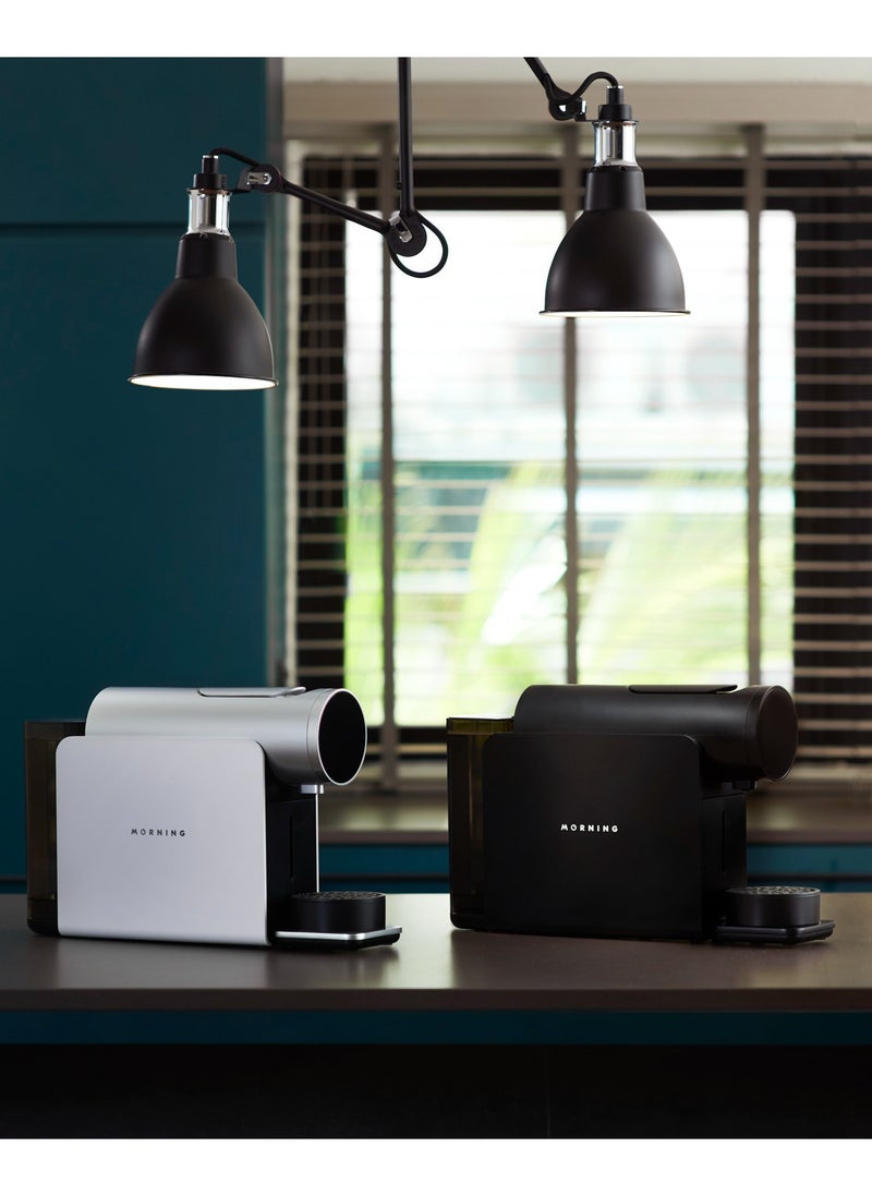 MORNING - Capsule Coffee Machine, Built-in recipes, Adjustable - brew temperature, pressure profiles and the water-to-coffee ratio, Compatible with Nespresso® Original Line Capsules - White - Image 1