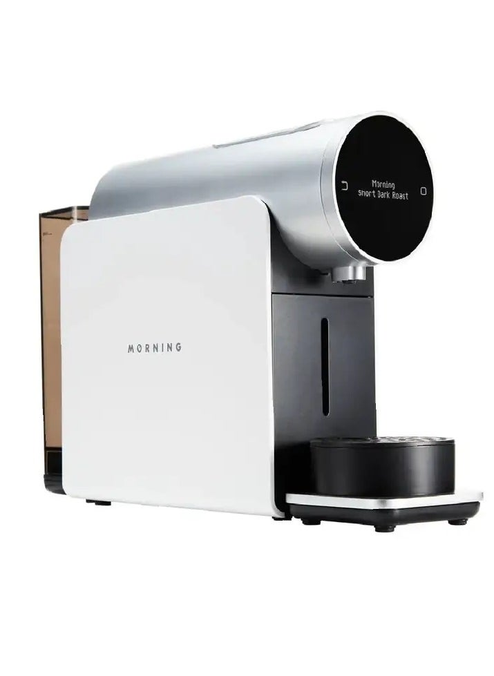 MORNING - Capsule Coffee Machine, Built-in recipes, Adjustable - brew temperature, pressure profiles and the water-to-coffee ratio, Compatible with Nespresso® Original Line Capsules - White - Image 1