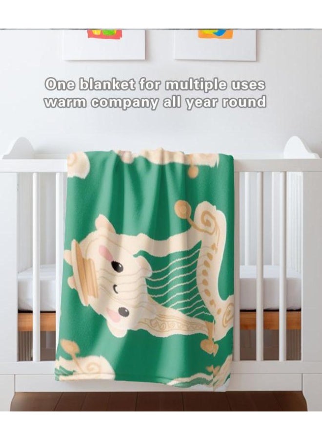 عام بطانية رقيقة من الفانيلا الكرتونية للأطفال والرضع (دافئة ومريحة، ومناسبة للنوم والألعاب) 70 سم * 100 سم - Image 1