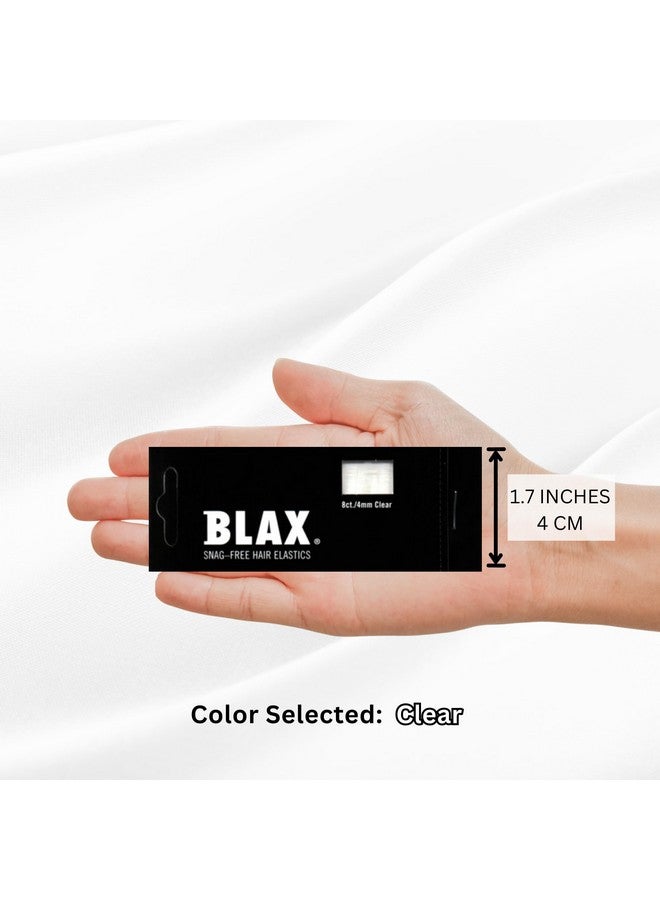 Smoothies Blax CLEAR Snag-Free Hair Elastics 4mm, 8 Count (2-Pack) - Image 2