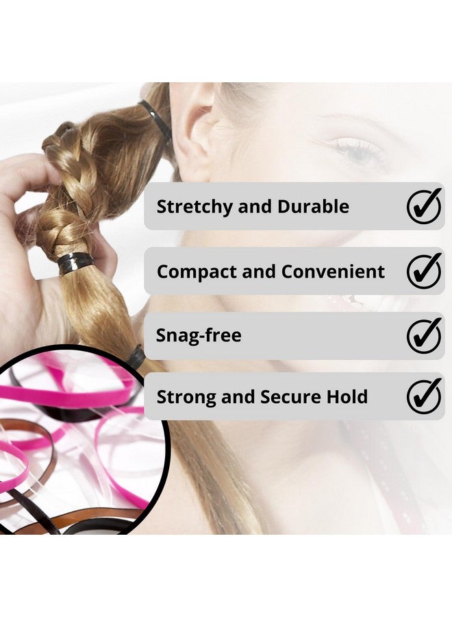 Smoothies Blax CLEAR Snag-Free Hair Elastics 4mm, 8 Count (2-Pack) - Image 4