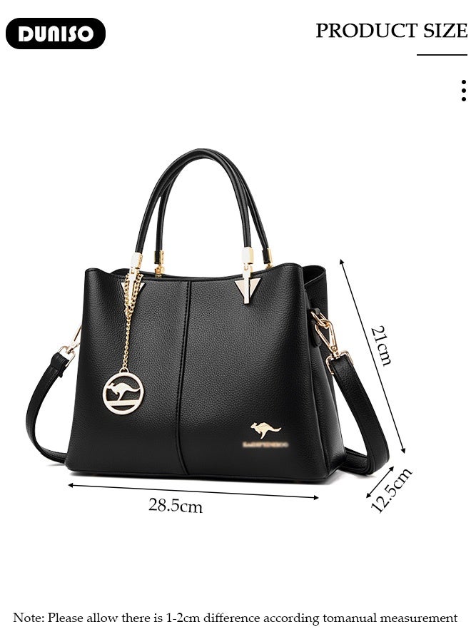 DUNISO Fashion Women Handbags PU Leather Waterproof Adjustable Handle Satchel Shoulder Bags Ladies Tote Bag Casual Crossbody Bags for Womens  - Image 2