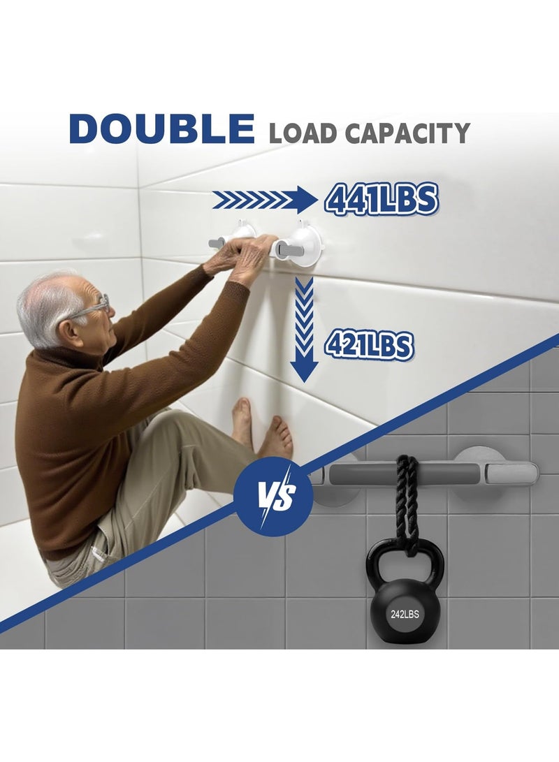 Heavy Duty Suction Cup Grab Bar for Seniors – Non-Slip Bathroom Handrail for Shower, Bath, Toilet and Stairs up to 200KG Support - Image 5