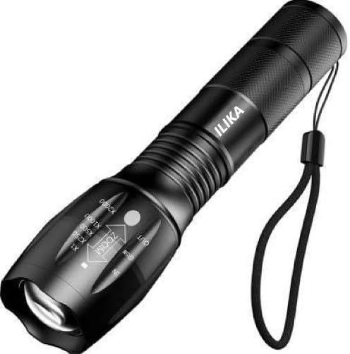 ILIKA ILIKA Rechargeable Small Sun 5 Mode 500 Meter Zoomable Metal Body Waterproof LED Outdoor Lamp Search Light 18W Flashlight Torch Lamp 2200 mAh Battery  - Image 1