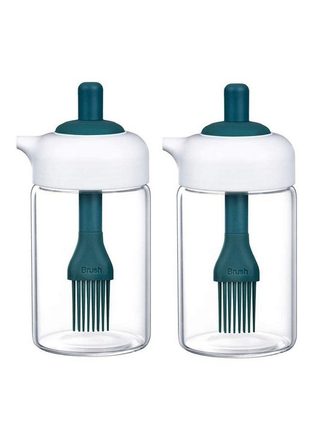 STARKENDY® Oil Dispenser Bottle | Oil Dispenser with Silicone Oil Brush | Wide Opening Oil Bottle | 230 ml Oil Container for Cooking, Baking, BBQ, Marinating (Pack of 2) - Image 1