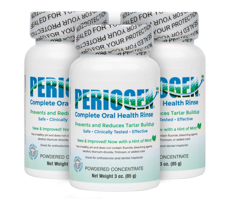 Periogen Oral Rinse (Hint of Mint) 3-PK - The Only Product in The World Clinically Proven to Reduce Dental Tartar Buidup - Image 1