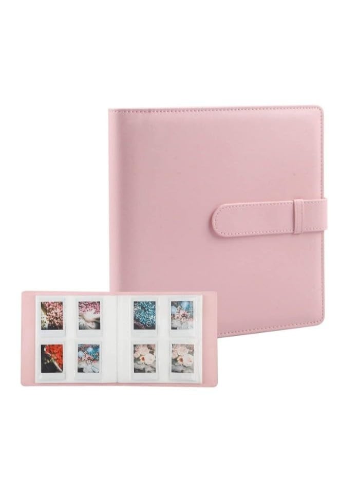 MostNow 256 جيب رف كتب ألبومات، ألبوم صور صغير لكاميرا Fujifilm Instax Mini، Polaroid Snap، كاميرات SocialMatic الفورية (وردي) - Image 1