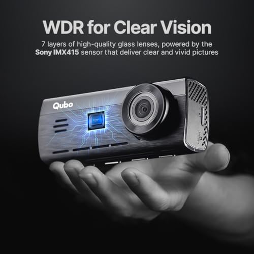 Qubo Car Dashcam Pro 4K | True 4K with Sony STARVIS IMX415 Sensor | Dual Channel | ADAS | NightPulse Vision | 8MP UHD+ Front Wide, 2MP FHD Rear | 2.8" LCD | Built-in GPS, Wi-Fi | Up to 1TB Storage - Image 4