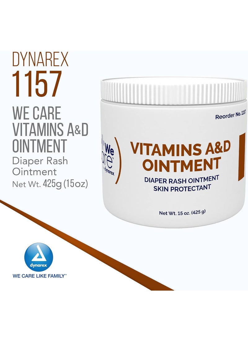 Dynarex Dynarex Vitamins A  D Ointment Ointment with Vitamin A and Vitamin D Skin Protectant for Diaper Rash and Discomfort White 15 oz Jar  - Image 2