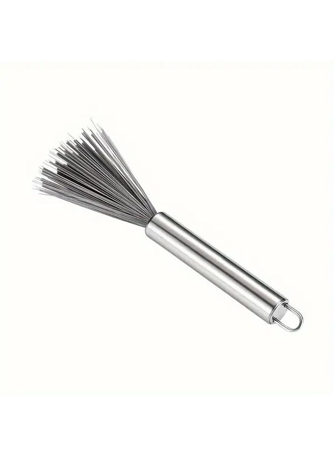 1pc Multi-purpose Brush Light Blue Stainless Steel Long Handle Hanging Cleaning Brush Durable No Power Needed Ergonomic Design Metal Bristles For Ceiling Fan Living Room Bedroom Bathroom Kitchen Furniture Efficiently Removes Dirt And Dust - Image 3