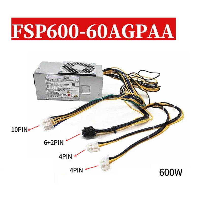 FSP600 60AGBAA إمداد طاقة للكمبيوتر مع حماية متعددة 400 واط 500 واط 600 واط للحاسوب الشخصي - Image 5