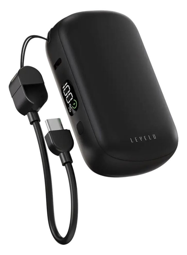 ليفيلو باور بانك شحن سريع Levelo بسعة 10000 مللي أمبير USB-C PD 20 واط تصميم نحيف وخفيف للآيفون والأندرويد - Image 1