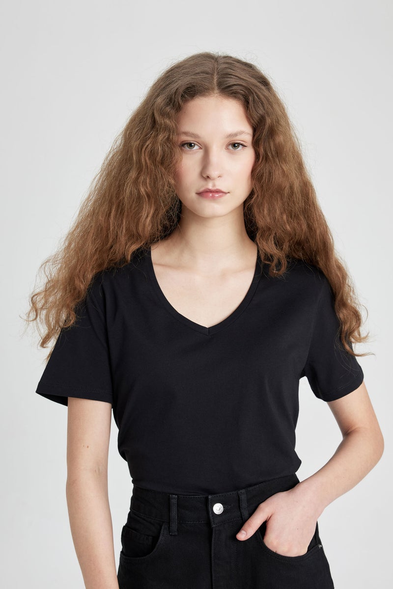 ديفاكتو تيشيرت حمل نص كم قصة عادية - Image 4