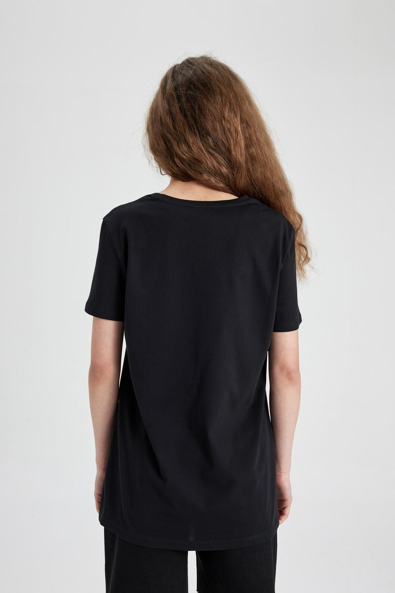 ديفاكتو تيشيرت حمل نص كم قصة عادية - Image 2