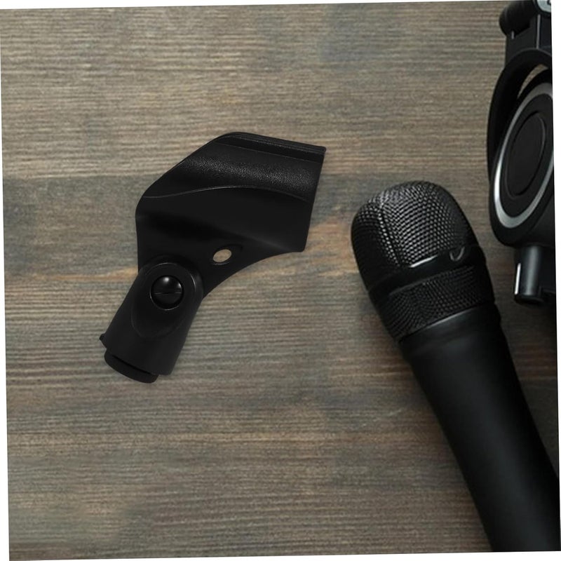 Shaped Microphone Clamp Compatibility for Wired and Wireless Mics Stable and Easy Use Mic Clip Holder for Secure Mounting and Convenient Storage - Image 2