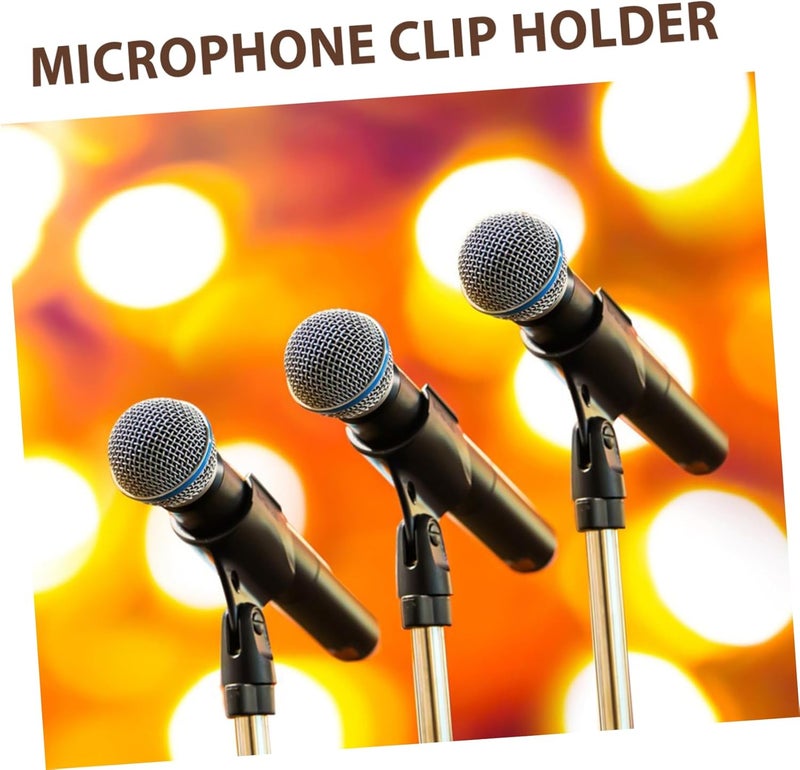 Shaped Microphone Clamp Compatibility for Wired and Wireless Mics Stable and Easy Use Mic Clip Holder for Secure Mounting and Convenient Storage - Image 3