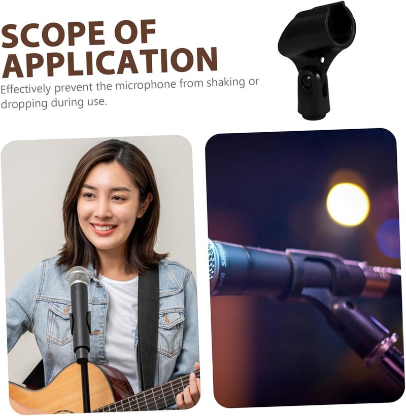 Shaped Microphone Clamp Compatibility for Wired and Wireless Mics Stable and Easy Use Mic Clip Holder for Secure Mounting and Convenient Storage - Image 5