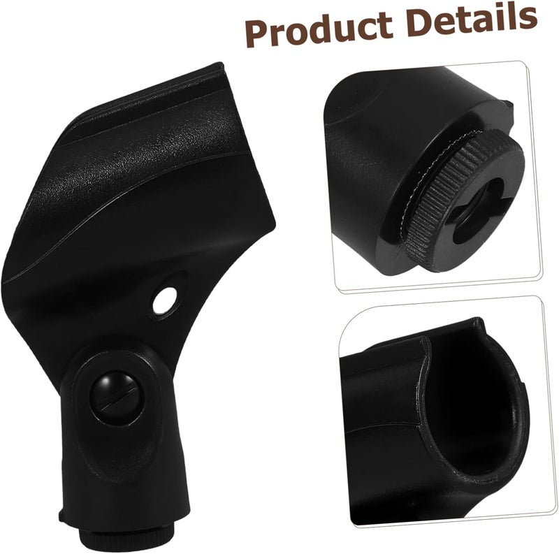 Shaped Microphone Clamp Compatibility for Wired and Wireless Mics Stable and Easy Use Mic Clip Holder for Secure Mounting and Convenient Storage - Image 4