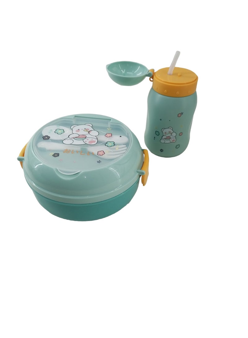 DRAMA HOME Lunch box and water bottle with snack box in multiple colors - Image 2