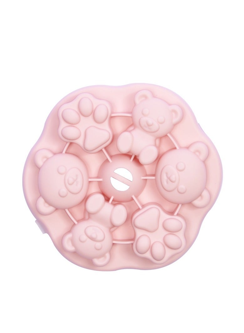 Silicone cover Bear ice cream Jelly mold Baby Food Steamed cake silicone mold jelly cream ice block powder