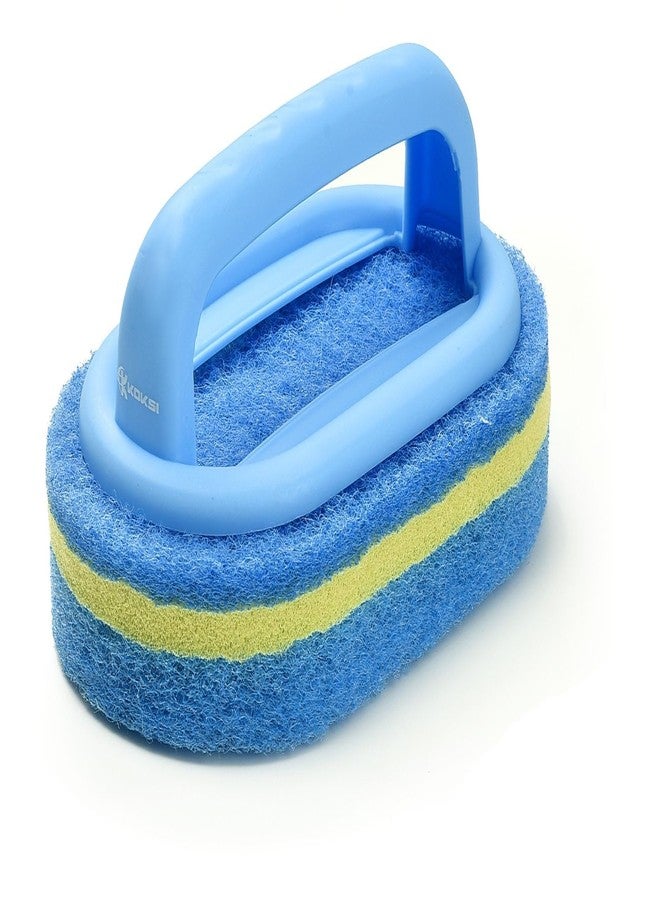 Koksi Scrub Brush Set for Bathroom Kitchen Bathtub Toilet Deep Cleaning Brush Tools All Purpose Cleaner Sponge Scrubbing Brushes with Ergonomic Handle, 4-Piece - Image 5