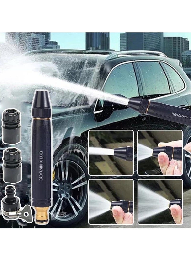 Spray Nozzle, Garden Hose Nozzle Sprayer, High Pressure Metal Water Gun Sprinkler, 3 Adjustable Spray Patterns, for Car Washing, Garden Irrigation, and Pet Bathing  - Image 2