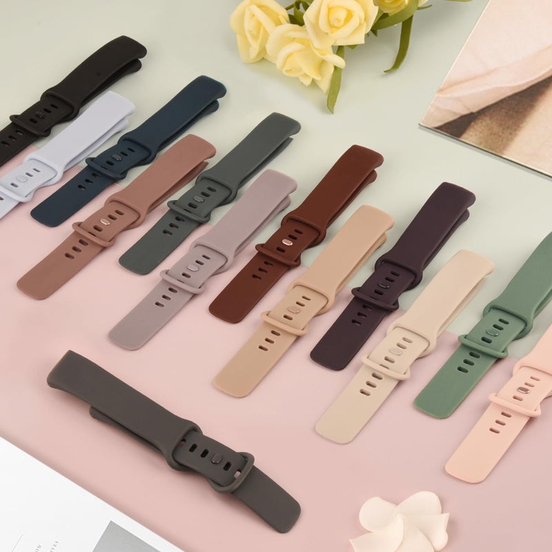 Tobfit 6 PACK Sport Bands Compatible with Fitbit Charge 5 Bands for Women Men, Soft Silicone Waterproof Straps Replacement Wristbands Compatible for Fitbit Charge 5 Watchband,Small, - Image 3