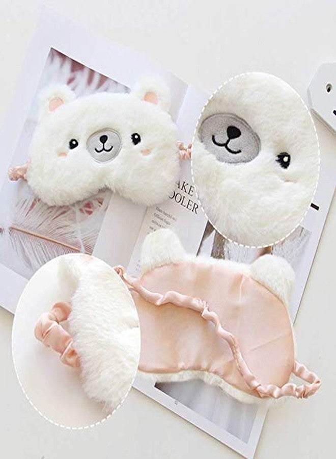 EleCharm 2 Pack Cartoon Animal Sleep Mask Soft Plush Blindfold Eye Masks Eye Cover for Women Girls Travel Nap Night Sleeping (2-Pack Koala Bear) - Image 2