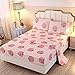 SDY SDY 4PCS Peaches Bedding Sheets, Kawaii Pink Peach Print Sheet Set with 1 Cute Deep Pocket Fitted Sheet & 1 Top Flat  - Image 2