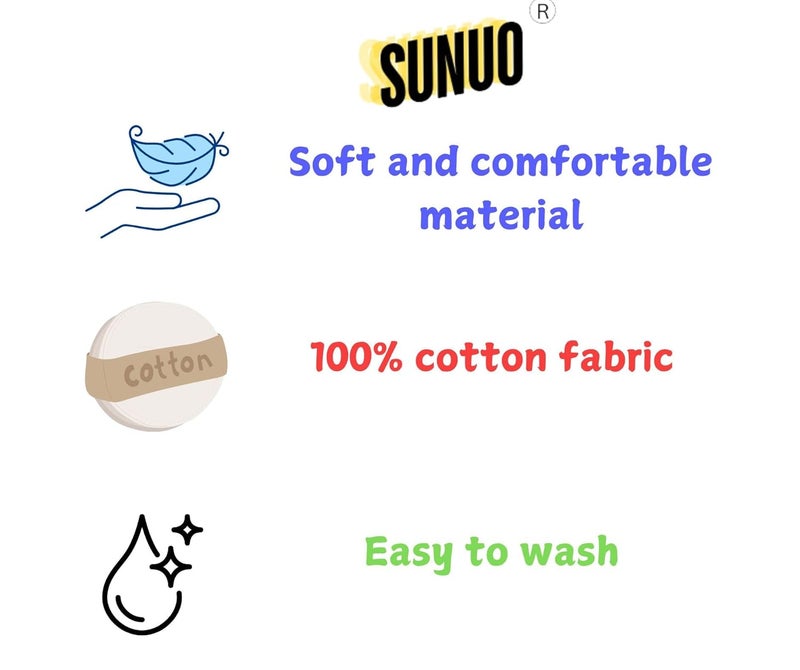 Sunuo Washable Reusable Multicolor Cotton Hosiery Diapers, Nappies, Langots for Newborn Babies (0-6 Months), Pack of 10, Soft and Comfortable - Image 3