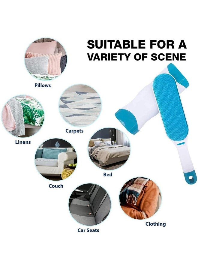 Emily Pets Pet Hair Remover for Couch Furniture Clothing Car Seat Carpet Pet Bed Fur Lint Brush Fur Remover Fur Lint Removal Dog Hair Remover Cat Hair Remover Double-Sided Brush Self-Cleaning Base - Image 3